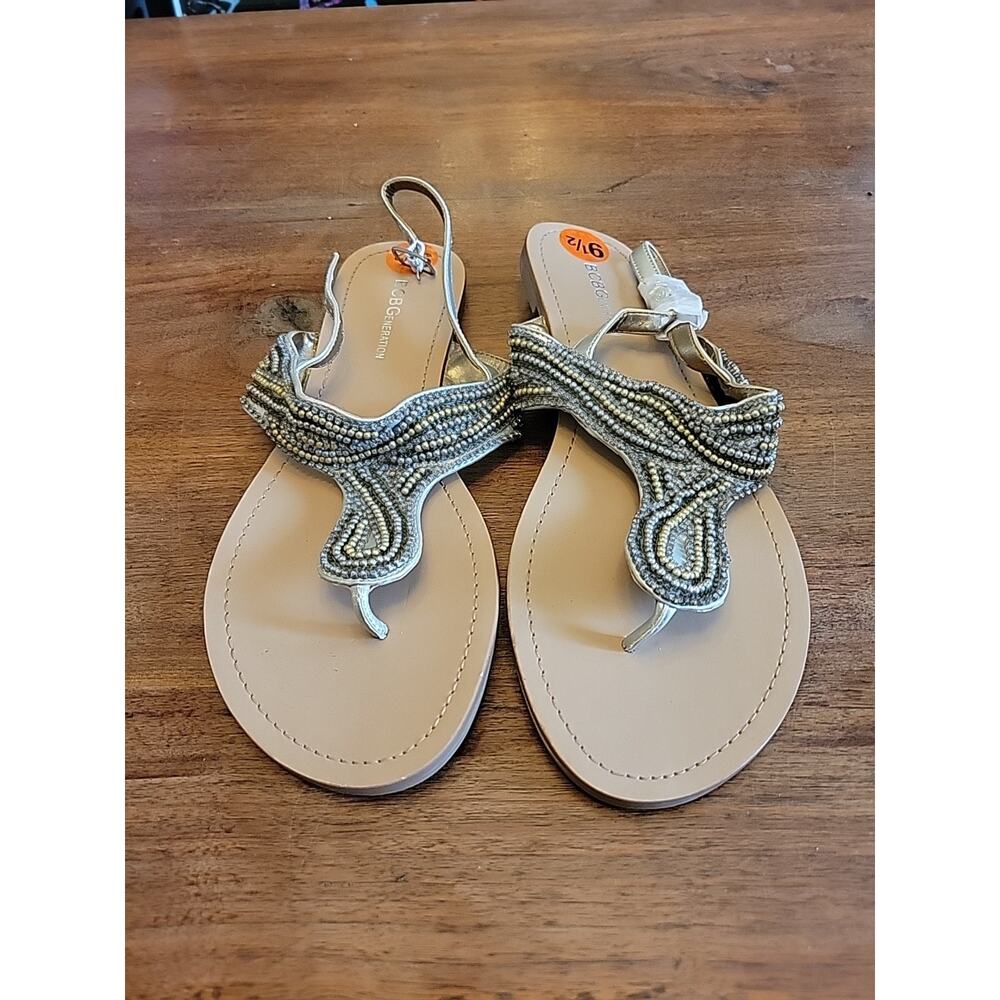 Bcbg Rhinestone Studded Strap Sandal Size 9.5